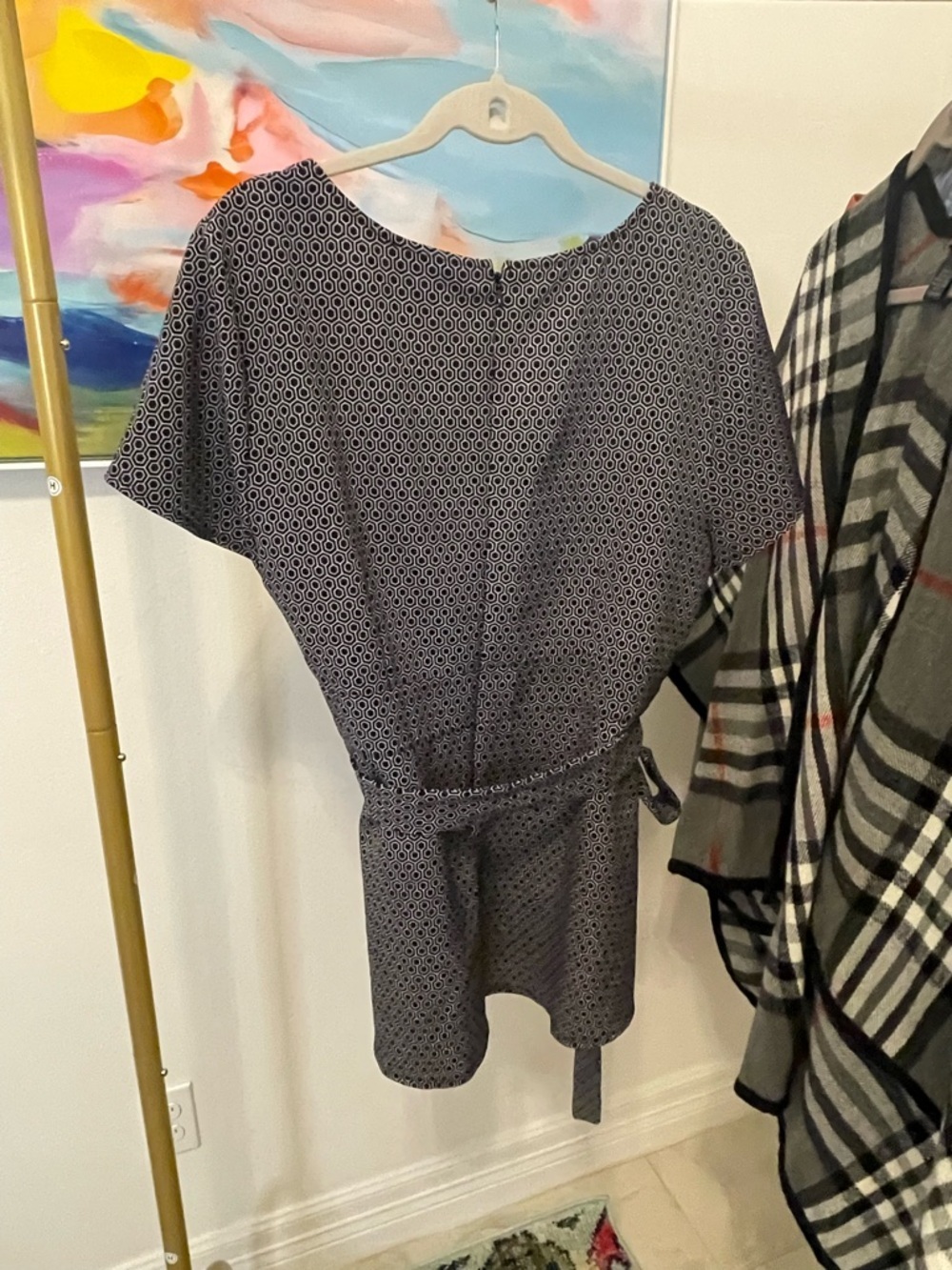 Lane Bryant‎ Black & White Geometric Tie-Waist Tunic size 16 - Picture 6 of 6